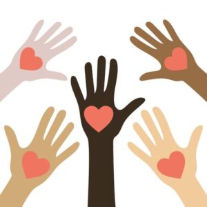 Hands and hearts image