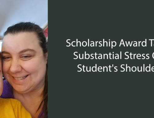 Scholarship Award Takes Substantial Stress Off Student’s Shoulders